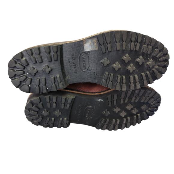 Belstaff Brown Leather‎ Moc Toe Boots Back Zip EU 42.5 Men's 8.5 Work Boots - Picture 7 of 9